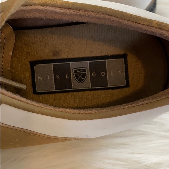 Nike golf shoes size 8 cleats saddle white brown - Picture 6 of 8